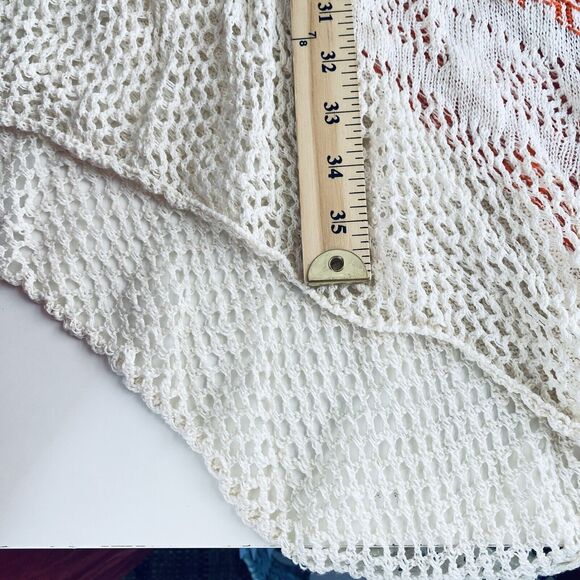 Sleeping on Snow Dress Small Anthopologie Risen Sun Orange Crochet Sweater Boho - Picture 7 of 13